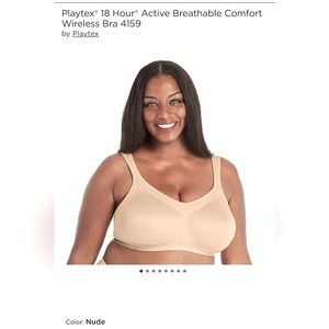 NWOT . . .  Playtex 18 Hour Active Breathable Comfort Wireless Bra  |  Nude